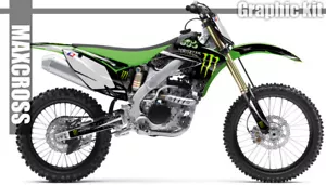 KAWASAKI KX250F KX450F 2009 2010 2011 2012 MAXCROSS GRAPHICS STICKER DECAL MS4 - Picture 1 of 4