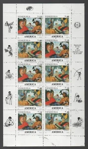 Venezuela: 1991; Scott 1451a in complete sheet of 5 pairs mint NH...  VZ2656 - Picture 1 of 2