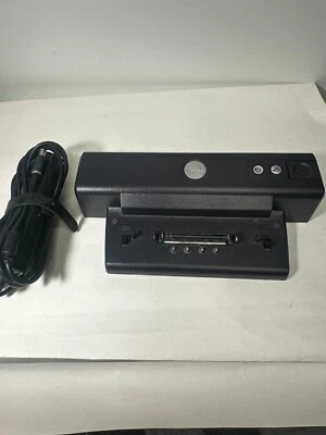 Estación de acoplamiento Dell PR01X con adaptador de corriente para laptops Latitude serie D Foto 1 de 4