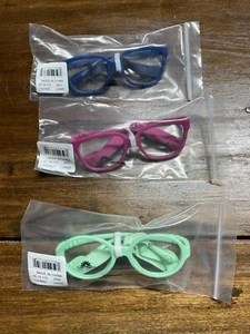 3 Kids Glasses Flex Temple Frame Strap BABY TODDLER Unbreakable Pink Green DEMO - Picture 1 of 10