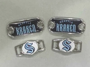 2 ~ Seattle Kraken NHL Paracord Charms Oval oder Mini Dog Tag Schnürsenkel Charms - Bild 1 von 5