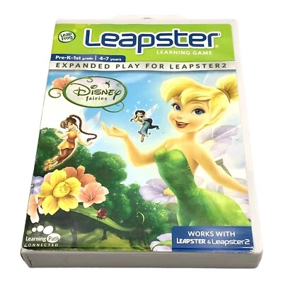 Leapfrog Leapster Learning Game Disney Fairies Tinker Bell With Case + Cartridge - Image 1 of 4