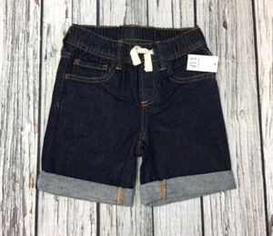 Baby Gap Boys 3 / 3T Dark-Wash Denim Pull On Shorts. Nwt - Picture 1 of 3