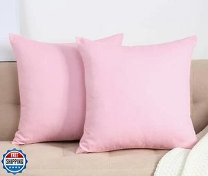 TangDepot Handmade Decorative Solid 100% Cotton Canvas Throw Pillow Covers/Pi - Picture 1 of 5