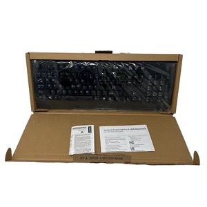 Lenovo Preferred Pro II USB Keyboard Black Computer English Wired NIB New in Box - Picture 1 of 4