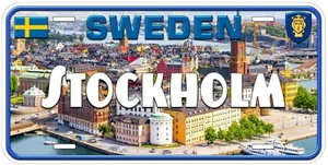 Stockholm Sweden Old Town Novelty Car Tag License Plate - Picture 1 of 3
