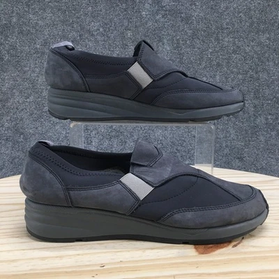 Aerosoles Shoes Womens 9 M Out Look Slip On Loafers Gray Leather Comfort Low - Image 1 of 4