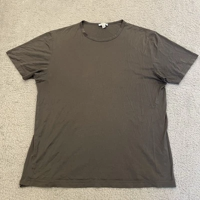 Camiseta clásica Sunspel para hombre grande gris 100 % algodón cuello redondo Inglaterra Foto 1 de 4