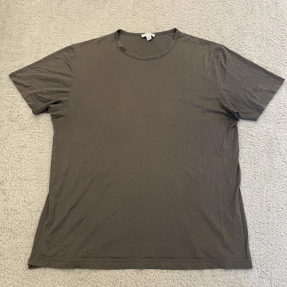 Sunspel 经典 T 恤男式大号灰色 100% 棉圆领英格兰 — 第 1/4 张图片