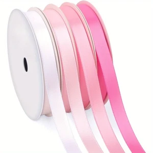 Elegant Satin Ribbon Durable 4 Rolls Multicolor Satin Ribbon 3/8 Inch x 40 Yards - Picture 1 of 7
