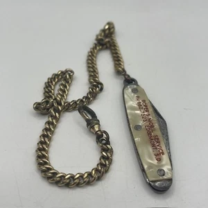 Navaja de Bolsillo Roper’s Mobil De Colección con Cadena Edgemont SD Gasolinera Promo - Imagen 1 de 8