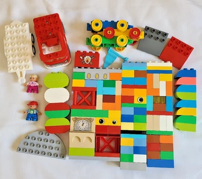 Lego Duplo Creative Brick Lot Blocks Minifigures Vehicles Wheeled Bases  FT - Image 1 of 4