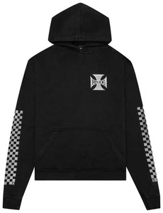 Sudadera con capucha pulóver Rhude negra clásica a cuadros para hombre talla pequeña auténtica precio de venta sugerido por el fabricante $640 - Imagen 1 de 10