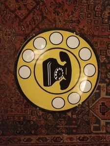 Insegna Telefonica Vintage Anni 50/60 SIP Targa Cartello Telefono Gettoni Smalto - Foto 1 di 7