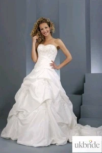 TRUDY LEE wedding dress size 14 with corset Not True To Size Will Fit Size 8 - Picture 1 of 24