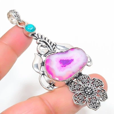 Botswana Achat Santa Rosa Türkis Edelstein Anhänger Geschenk Schmuck 3,60" FP... - Bild 1 von 4