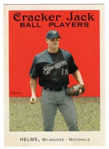 Wes Helms - Milwaukee - Mini Sticker - 2004 Topps Cracker Jack Baseball # 162 MT - Picture 1 of 1