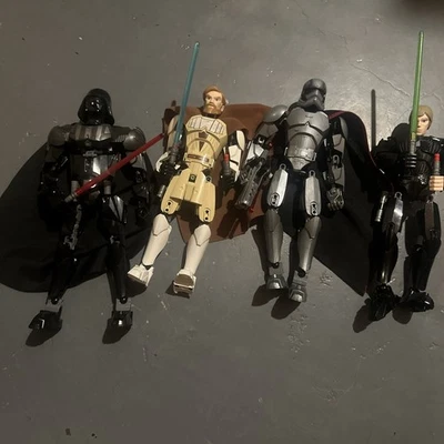 Lego  Star Wars buildable figures lot Obi Wan Kenobi Darth Vader Luke Cpt Phasma - Image 1 of 4