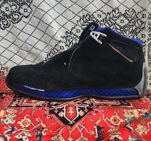 Size 11 - Air Jordan 18 Retro 2003 Black Sport Royal 305869-041 Pre-owned - Picture 1 of 24