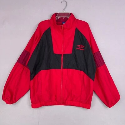 Vintage Umbro Jacket Mens Large Colorblock Full Zip Windbreaker Soccer USA Made - Image 1 of 4
