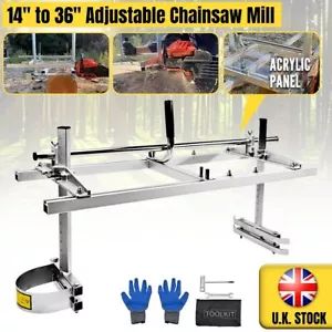 More details for portable chainsaw mill planking milling lumber 14&quot; to 36&quot; guide bar chain saw uk