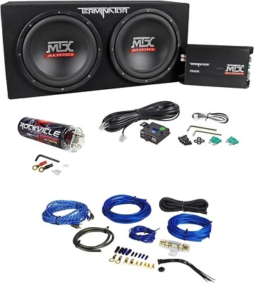 MTX Audio TNP212D2 12" Terminator Dual Subwoofer Amplifier Bass Capacitor - Image 1 of 4