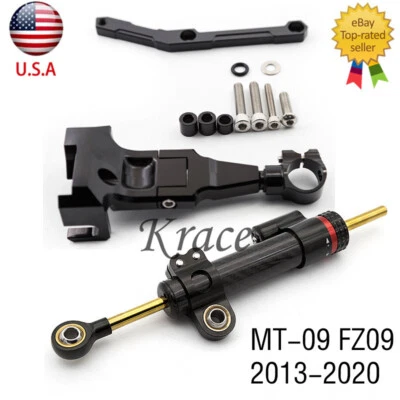Kit de montaje de soporte amortiguador de dirección CNC para Yamaha MT-09 FZ09 MT09 2013-2020 2018 Foto 1 de 4
