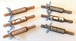 3er Set Mini Nudelhölzer, Bauernküche, Stufentablett Deko, Bauernhaus Deko - Bild 1 von 7