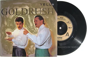 YELLO 7" Goldrush UK GOLD Label Orig Vinyl 1985 MINT GLOSS SLEEVE Billy Macenzie - Picture 1 of 5