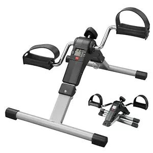 US Foldable Under Desk Bike Pedal Exerciser w/LCD Calories Legs Arms Gym Peddler - Picture 1 of 12