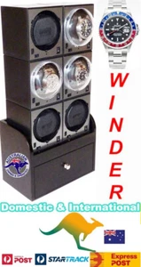 Luxury Display BOXY Brick Automatic Watch Winder for 6 watcheds+3; model: 6B2 +3 - Picture 1 of 22