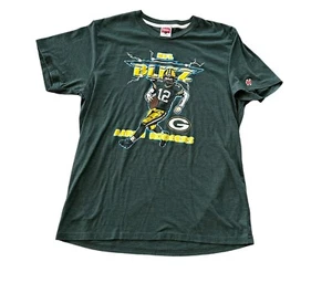 Y2K Homage Green Bay Packers NFL Blitz Aaron Rodgers Graphic T-Shirt Men’s Large - Picture 1 of 3