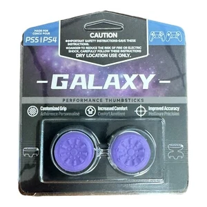 Purple Galaxy PS5 Performance Gaming Thumbsticks Analog Sticks Caps PS4 - Picture 1 of 3