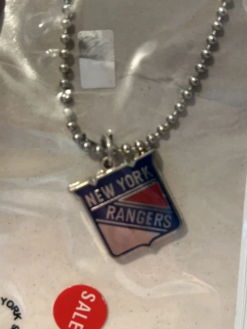 New York Rangers 22" Chain Necklace Metal Logo NHL Licensed Hockey Jewelry LG Cover