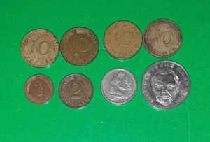 Lot of 8 Deutsche (German) Mark & Pfennig Coins  1949-1989 - Picture 1 of 4