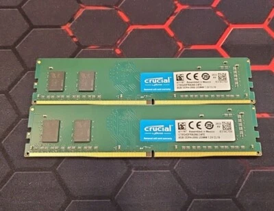 2X CRUCIAL 8GB DDR4 2133MHZ DESKTOP RAM CT8G4DFD8213 - Image 1 of 3