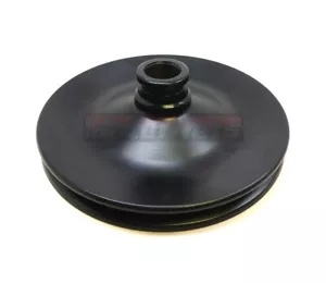 Polea de dirección asistida GM negra 1 ranura ajuste a presión SBC Chevy eje de 3/4" 283-400 - Imagen 1 de 3