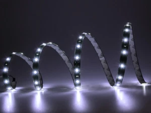 Flexible Led Streifen Stripe 3M Kleber 12V 60 Leds 120cm Wasserdicht Weiß SMD - Picture 1 of 2