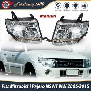 Fits Mitsubishi Pajero NS NT NW 2006-2015 Manual Head Light Lamp LH&RH - Picture 1 of 4
