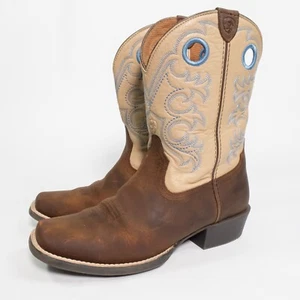 Ariat Crossfire Square Toe Rough Stock Western Boots 10005993 Youth Size 5 - Picture 1 of 8