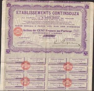Etablissements CONTINSOUZA, matériel cinématographique (T) - Foto 1 di 1