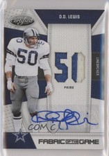2010 Certified Die-Cut Jersey Number Prime Signatures /10 DD Lewis #37 Auto