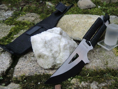 Albainox NOSE GRINDER Fixed Blade Messer Vollmetall Cord Wrapped Scheide 32374