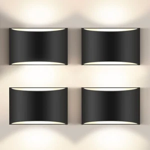 4er Pack Wandleuchten Innen | Aluminium Moderne LED Wandleuchten Fest verdrahtet Up & Down - Bild 1 von 8