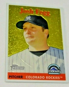 2007 TOPPS HERITAGE - JOSH FOGG PITCHER COLORADO ROCKIES CHROME THC23 0749/1958 - Picture 1 of 4