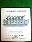 Collectible Ad for Stearns Sextuplet Bicycle | 4 1/4' wide x 5' tall Card 