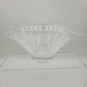 Ciotola centrotavola cristallo scanalato ovale Mikasa Excelsior Flair Slovenia 9" con scatola - Foto 1 di 9