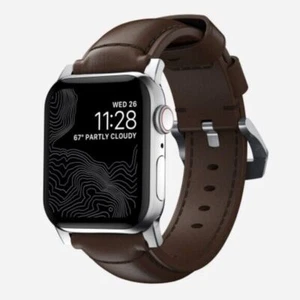 Genuine Nomad Classic Leather Watch Strap for Apple Watch 42mm Ashland Brown VG - Picture 1 of 11