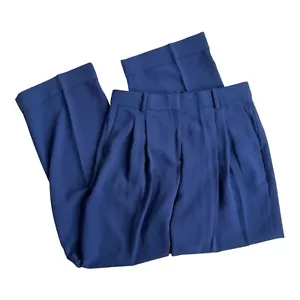 NEW! J. Crew Navy Blue Wide-leg essential pant in city crepe (size 6) - Picture 1 of 7