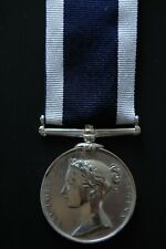 STERLING SILVER VICTORIAN  NAVY LONG SERVICE GOOD CONDUCT MEDAL,  